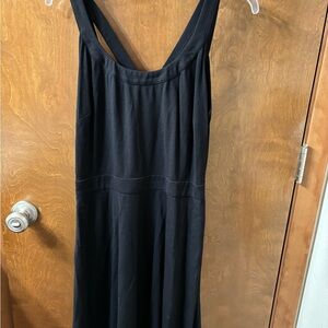 Banana Republic Black Criss Cross Scoop Neck Dress sz 8
